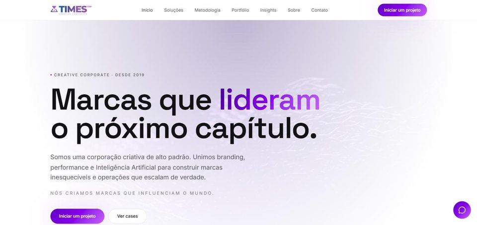 Site institucional — Agência