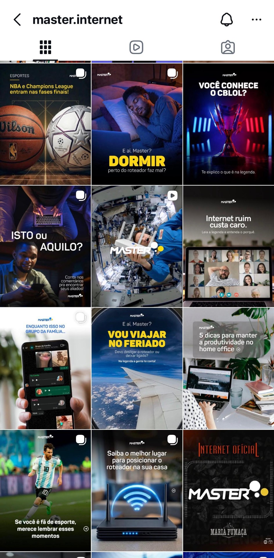 Master Internet — Tech · Social Media · Campanhas